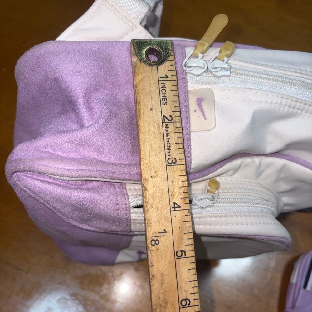 Nike Brasilia JDI Kids' Mini Backpack in a Platinum Violet Plum Dust colorway - Picture 13 of 16
